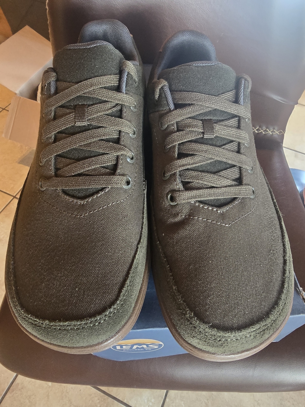 Women’s Brown Canvas Low-Top Sneakers - Picture 2 of 6